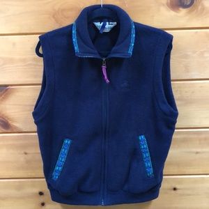 Vintage Eastern Mountain Sports EMS fleece vest Geometric Embellishment Medium